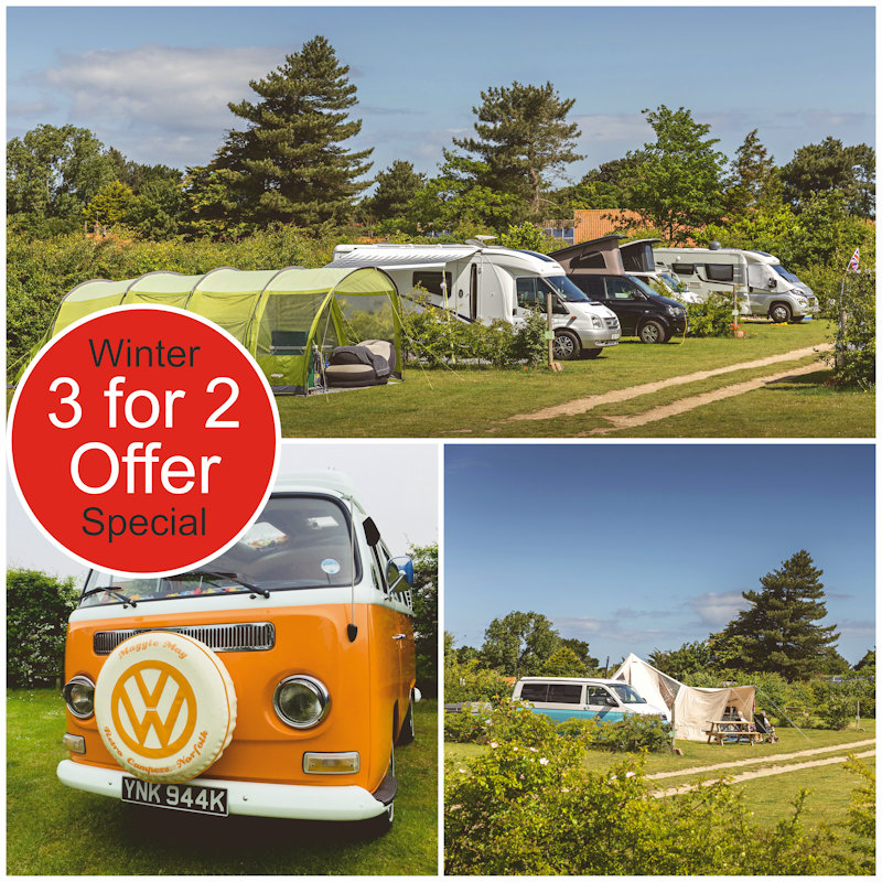 Camping - Midweek 3 for 2 Special Offer