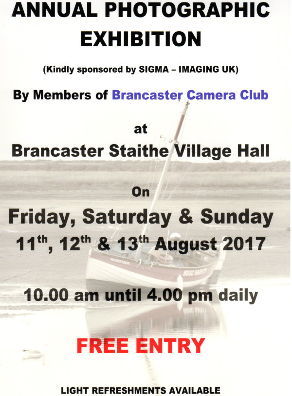 Annual Photographic Exhibition, Brancaster Staithe & Deepdale Village Hall, Brancaster Staithe, North Norfolk Coast | This year the exhibition will be judged by Ann Miles FRPS, a well-known and respected photographer in the East Anglian Region.  Everyone is welcome and we look forward to seeing you there. | annual, photographic, exhibition, brancaster, staithe, deepdale, village, hall, north, norfolk, coast, burnham, east, anglian, region