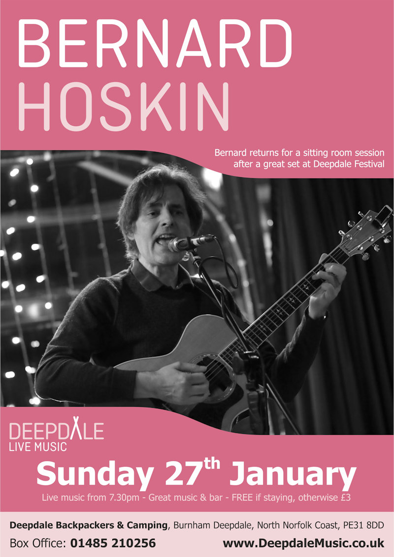 Bernard Hoskin - Sunday Session, Deepdale Camping & Rooms, Deepdale Farm, Burnham Deepdale, North Norfolk Coast, PE31 8DD | The live music programme at Deepdale Camping & Rooms continues with a sitting room Sunday Session from Bernard Hoskin.  Great to welcome Bernard back to Deepdale after his performance at Deepdale Festival. | bluegrass, country, folk, hillbilly, deepdale, music, live, happiness, celebration, north norfolk coast, activities, good, feelings, roaring, fire, foraging, walking, cycling, running, wildlife, nature