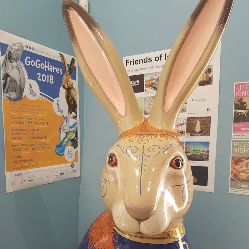 BoudiccHare Visits Burnham Deepdale, Deepdale Visitor Information Centre, Dalegate Market, Burnham Deepdale, Norfok, PE31 8FB | Deepdale Camping & Rooms and Dalegate Market are very proud to be hosting BoudiccHare, the GoGoHare which we are helping to sponsor with the Friends of Iceni. | boudicchare, gogohares, break, iceni, friends