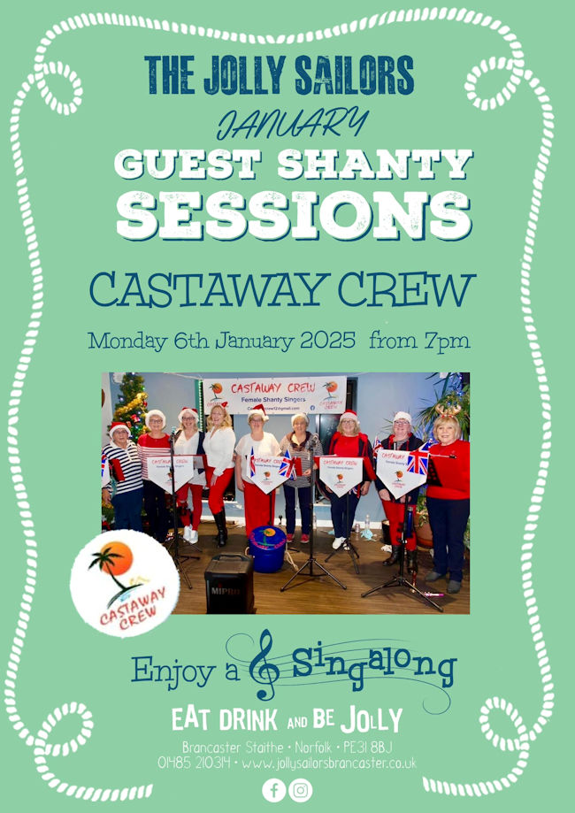 Guest Shanty Session - Castaway Crew, The Jolly Sailors, Brancaster Staithe, Norfolk, PE31 8DD | Enjoy the music of the Castaway Crew as they rehearse at The Jolly Sailors in Brancaster Staithe | jolly, sailors, brancaster, staithe, norfolk, weekend, real, ales, ciders, live, music