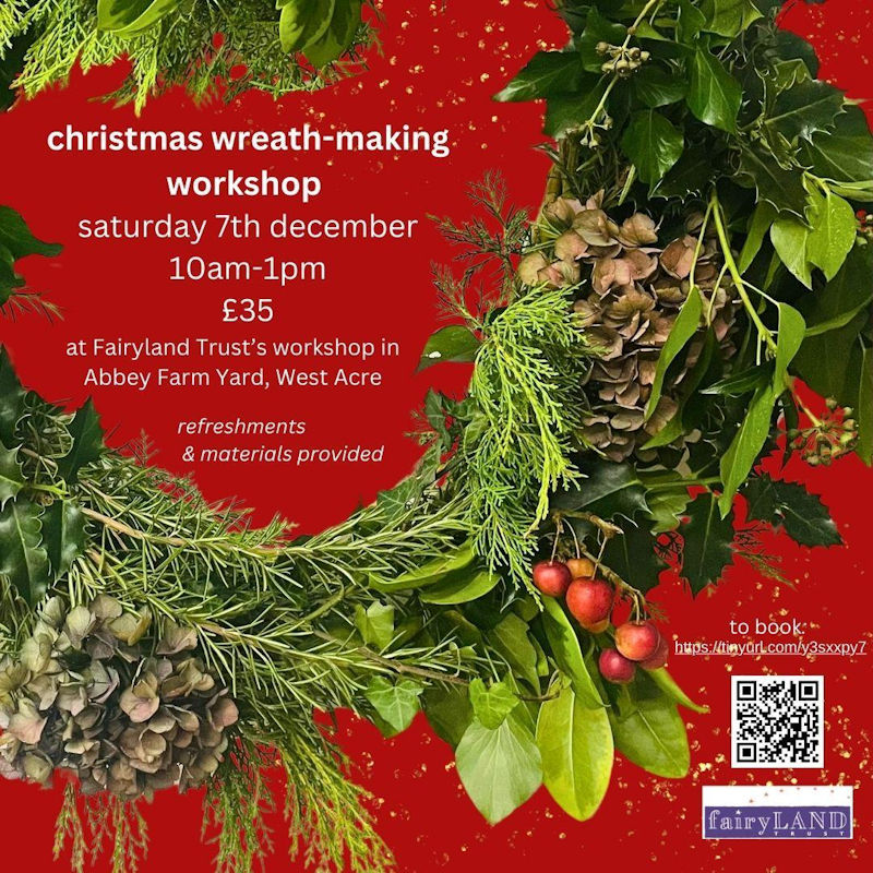 Christmas Wreath-Making Workshop | December | Fairyland Trust Workshop