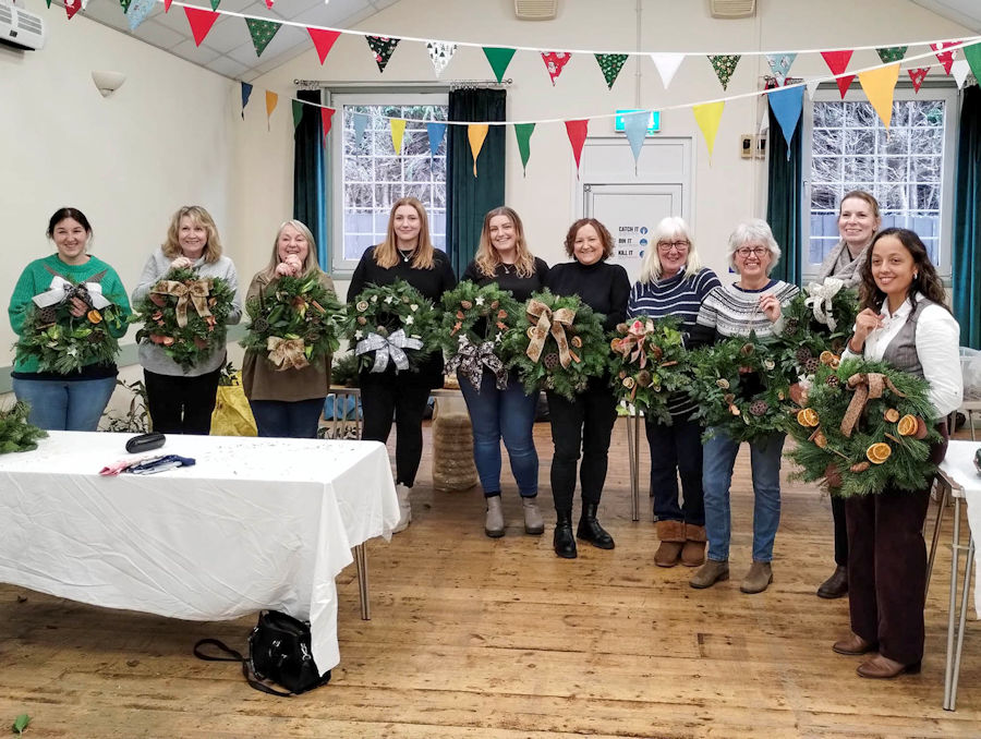 Christmas Wreath Making Workshop, North Wootton Village Hall, Priory Lane, North Wootton, Norfolk, PE30 3PT | Flowers On The Green are hosting our renowned Christmas Wreath Making Workshops once again for 2024 | Christmas, Wreath, Wreath Making, Workshop