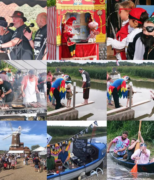 Cley Harbour Day, Cley quay (near the windmill), Cley-next-the-Sea, Norfolk. Park at village car park NR25 7RJ | A brilliant family day out! | boat, pirate, music, family, outdoors, fun, free