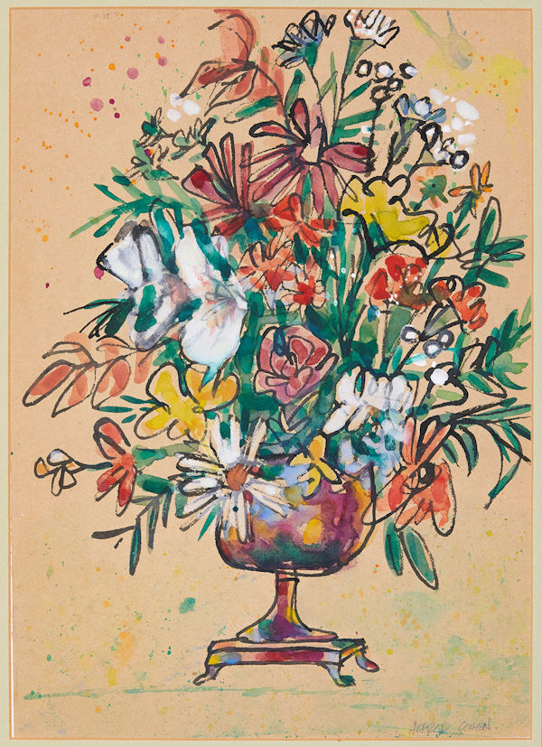 Cohen's Power Flowers, Alfred Cohen Museum, The School House, High St., Wighton, Near Wells-next-the-Sea, Norfolk, NR23 1PL | New Exhibition of Alfred Cohen's bold, vibrant and powerful flower pictures, with this superb colourist's characteristic warmth and energy. | Modern Art, Paintings, Drawings, Etchings, Screenprints, Gallery