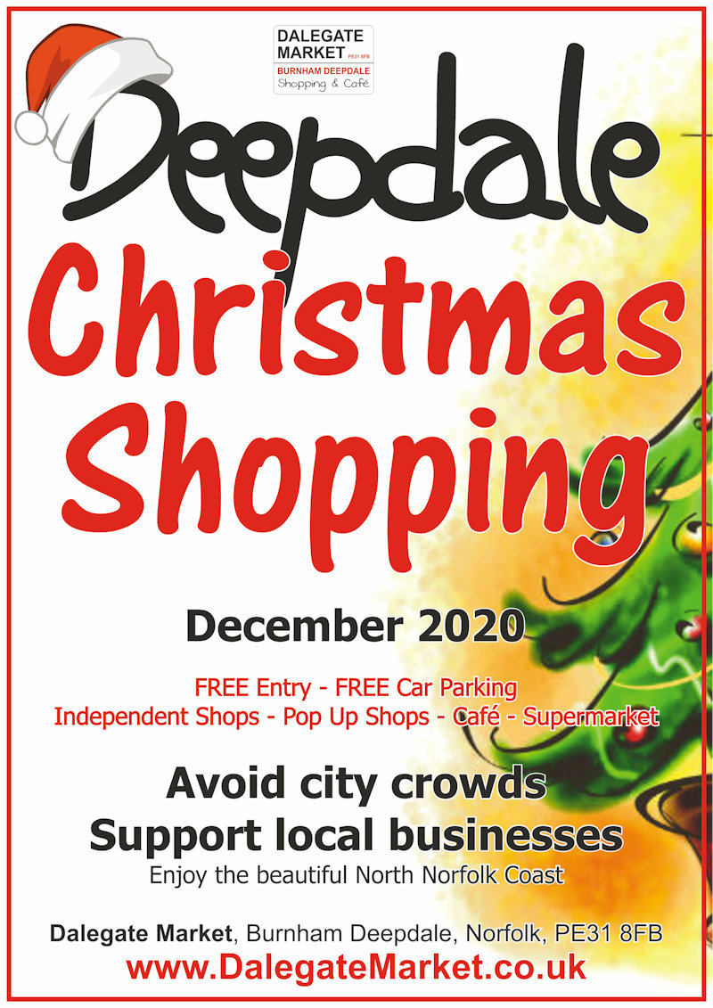 Deepdale Christmas Shopping, Dalegate Market, Main Road, Burnham Deepdale, Norfolk, PE31 8FB | Avoid those city crowds, support local businesses, and enjoy the beautiful North Norfolk Coast, by doing your Christmas shopping at Dalegate Market in Burnham Deepdale this festive season. | christmas, shopping, festive, season, xmas, shops, cafe, gifts, presents, decorations, food, drink, north, norfolk, coast, list, santa