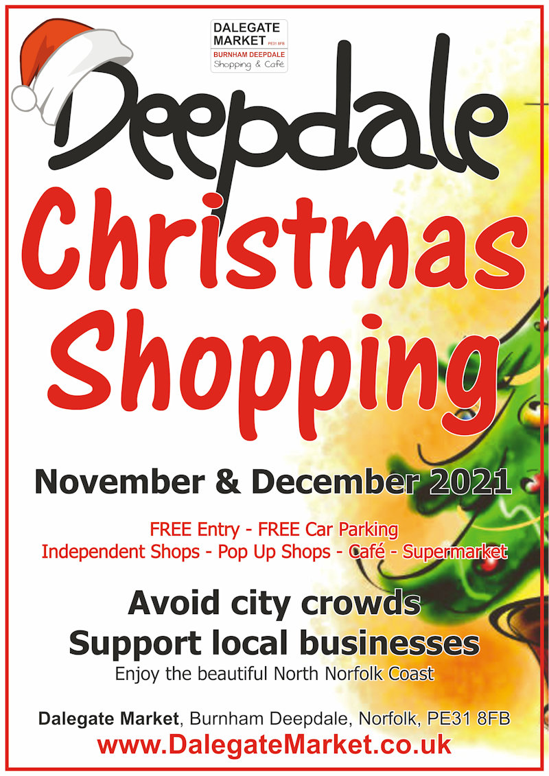 Deepdale Christmas Shopping, Dalegate Market, Main Road, Burnham Deepdale, Norfolk, PE31 8FB | Avoid those city crowds, support local businesses, and enjoy the beautiful North Norfolk Coast, by doing your Christmas shopping at Dalegate Market in Burnham Deepdale this festive season. | christmas, shopping, festive, season, xmas, shops, cafe, gifts, presents, decorations, food, drink, north, norfolk, coast, list, santa