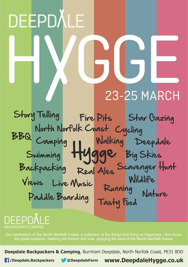 Deepdale Hygge 2018, Deepdale Camping & Rooms, Deepdale Farm, Burnham Deepdale, North Norfolk Coast, PE31 8DD | The Deepdale Hygge is our celebration of the North Norfolk Coast, a collection of the things that bring us happiness - live music, the great outdoors, meeting old friends and new, enjoying the best of the North Norfolk Coast. | deepdale, hygge, festival, music, live, danish, happiness, celebration, north norfolk coast, activities, good, feelings, roaring, fire, foraging, walking, cycling, running, wildlife, nature