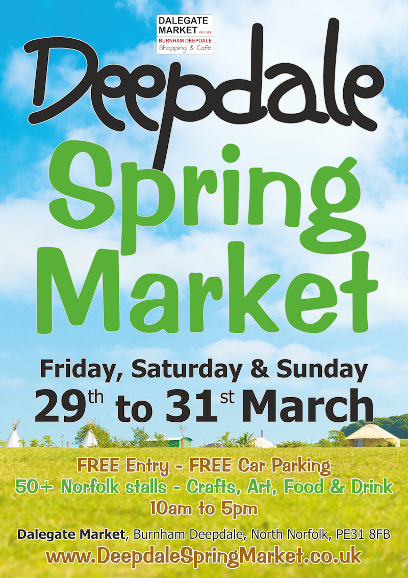 Deepdale Spring Market 2019, Dalegate Market, Burnham Deepdale, North Norfolk Coast, PE31 8FB | At the Deepdale Spring Market, Dalegate Market will host 50+ Norfolk artisans and producers in two large marquees (Dalegate Tent & Orchard Tent), the beach hut Pop Up Shops and many outside stalls. | deepdale, spring, market, norfolk, artisans, producers, dalegate, market, hygge, north, coast, burnham, brancaster