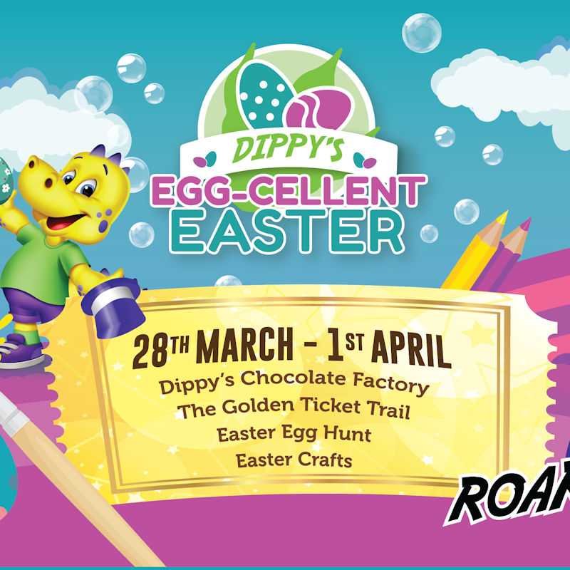 Dippy's Chocolate Factory, ROARR!, ROARR!, Lenwade, Norfolk, NG9 5JE | This Easter, experience a choco-saurus egg-stravaganza at ROARR! | Chocolate Factory, Easter Eggs, Easter Fun, Easter Activities, Days out with the Family, Days out with the Kids