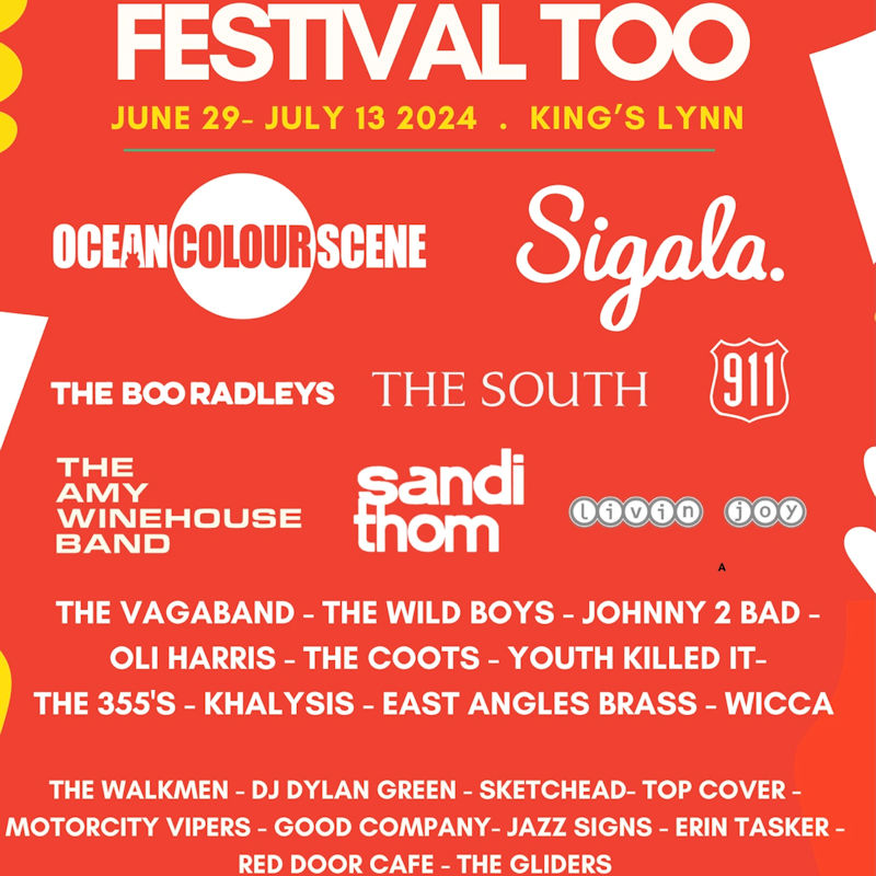 Festival Too 2024, King's Lynn, Norfolk | The annual Festival Too event provides three weekends of free live music and family fun to the King’s Lynn town centre. | festival, too, kings, lynn, norfolk, music, free
