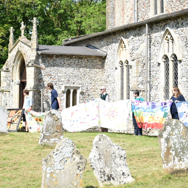 Patchwork Quilt Exhibition, St Andrew's Church, Church Lane, Little Massingham, Norfolk, PE32 2JT | This has been a year long project to raise funds for Little Massingham Church roof but also give quilts to Norfolk care leavers. | Quilts Norfolk Massingham Free Exhibition