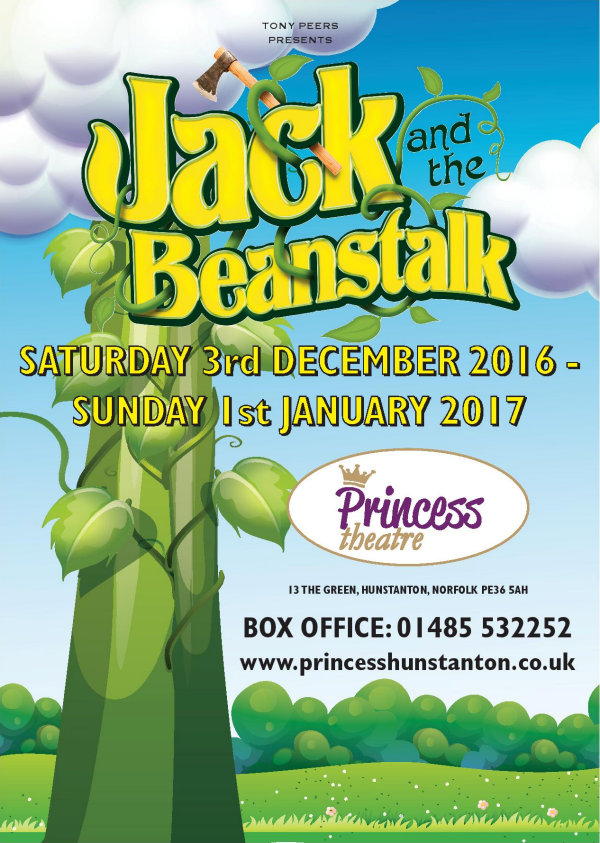 Panto - Jack and the Beanstalk, Princess Theatre, 13 The Green, Hunstanton, Norfolk, PE36 5AH | Hunstanton's fun-packed 2016 pantomime is the tale of Jack and the Beanstalk | hunstanton, pantomime, jack, beanstalk, north norfolk, coast, princess, theatre