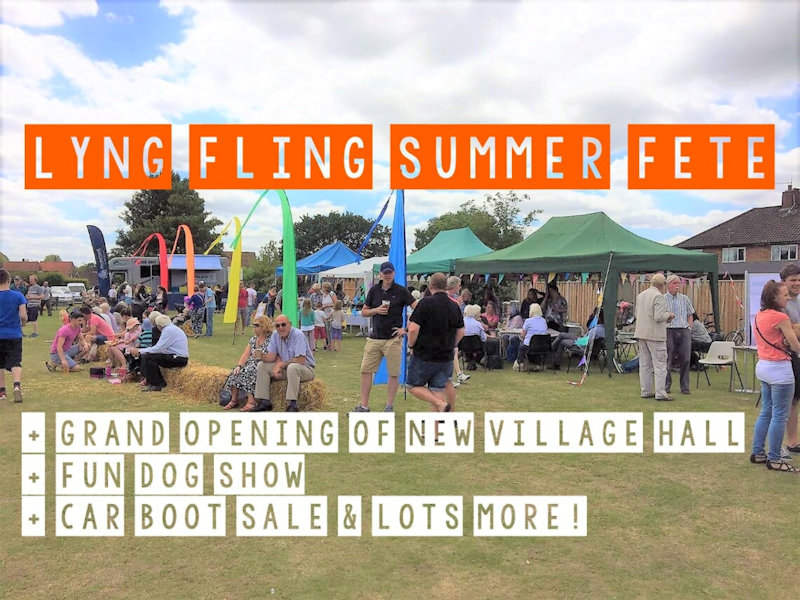 LYNG FLING Summer Fete, Lyng Sports Field, off Richmond Place, Lyng, Norwich, Norfolk NR9 5RF | Family fun community fundraising event with lots of stalls and activities | Fete, summer, fundraising, childrens, outdoor, event, family fun, police, fire truck, car boot, dog show