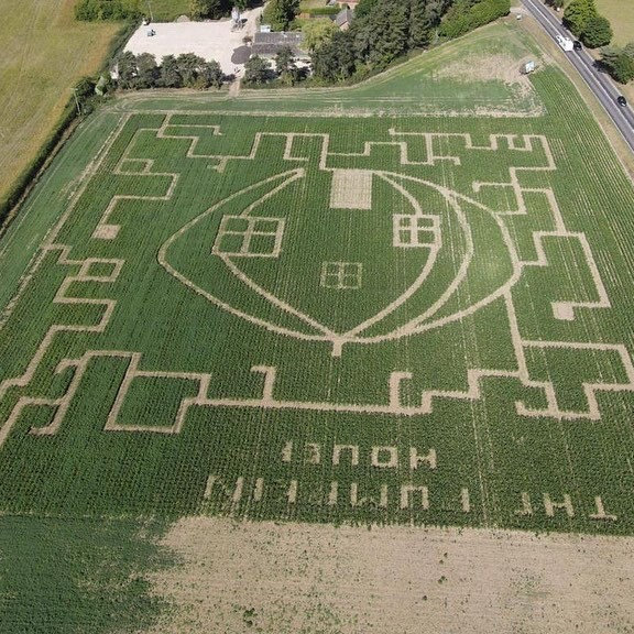 Maize Maze at The Pumpkin House, The Pumpkin House, Brookhill Farm, Fakenham Road, Thursford, Norfolk, NR210BD | Come and explore the Tractor Shaped Maize Maze  | Family , Summer Holidays, Countryside