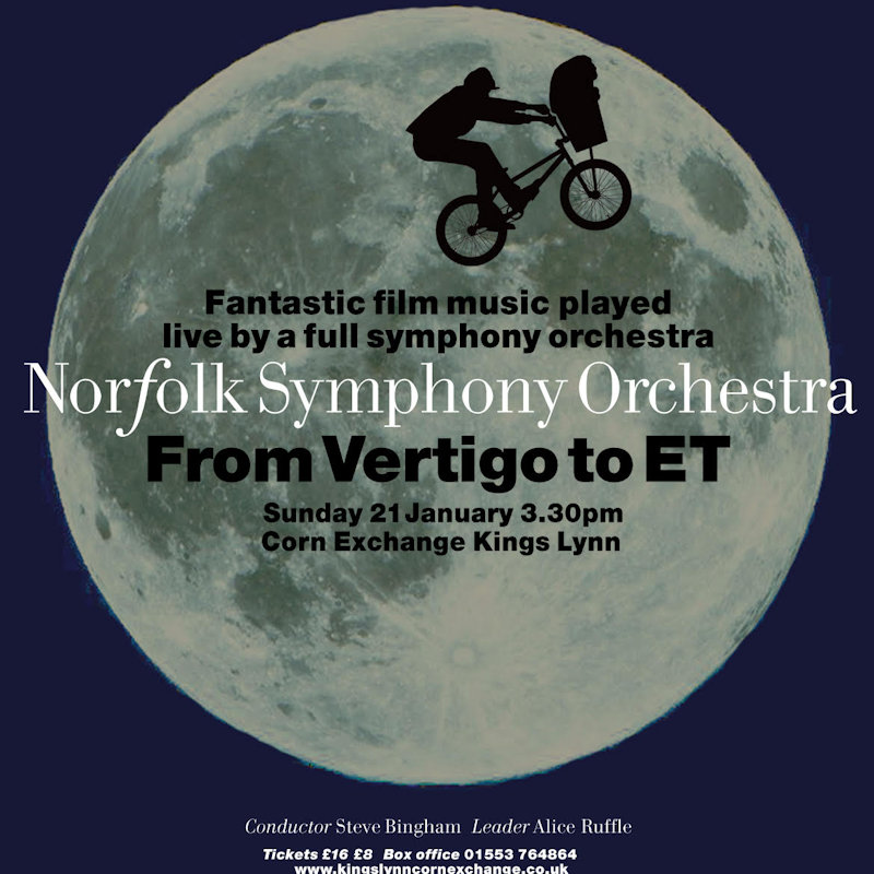NSO Concert - From Vertigo to ET, Corn Exchange Theatre and Cinema, Tuesday Market Place, King's Lynn , Norfolk, PE30 1JW | An afternoon filled with fantastic film music from the golden age of cinema to modern classics.  | music, classical