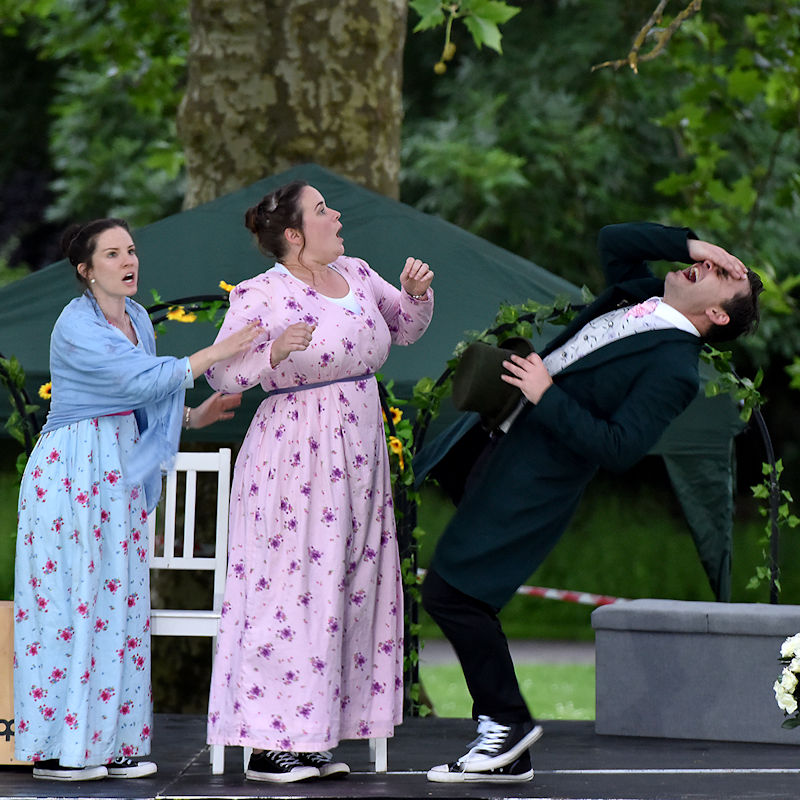 Sense & Sensibility - Theatre in the Barn, The Brick Barn, Deepdale Camping & Rooms, 1 Deepdale Granary, Burnham Deepdale, Norfolk, PE31 8DD | The Pantaloons return for their 1st visit of the Summer, with their irreverent take on this Jane Austen classic.  A show for all the family, a brilliant evening of comedy theatre. | indoor, theatre, pantaloons, play, performance, comedy, sense, sensibility