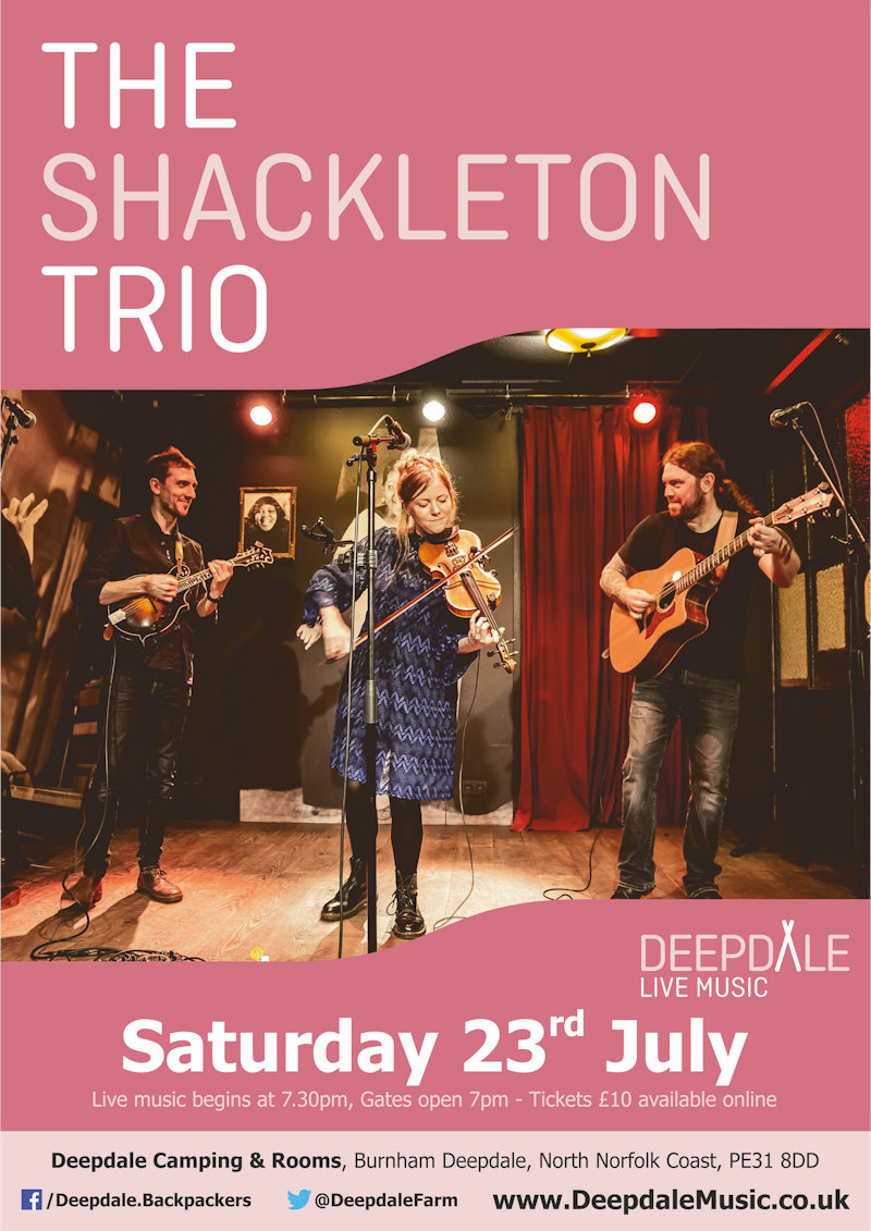 The Shackleton Trio - Live Music, Brick Barn, Deepdale Camping & Rooms, Deepdale Farm, Burnham Deepdale, Norfolk, PE31 8DD | This Norfolk trio return to Deepdale for a very special gig as part of their national tour promoting their new album Mousehold. You may have seen them perform their beautiful music at previous Deepdale Festivals & Sunday Sessions. | gig, live, music, katie, doherty, navigators, session, concert, deepdale, camping, rooms, brick, barn