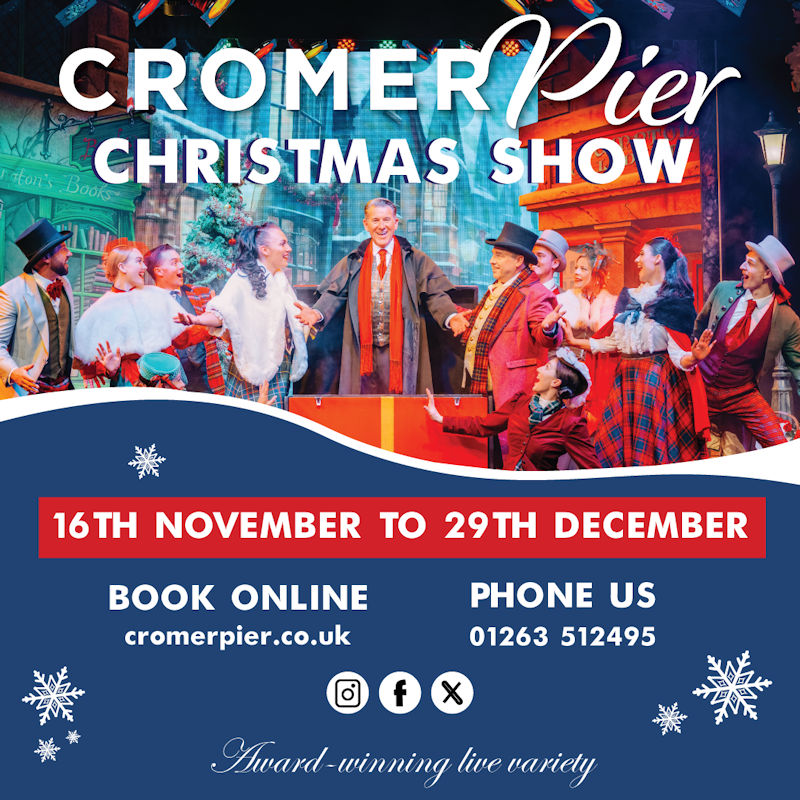 The Cromer Pier Christmas Show 2024, Cromer Pier, Cromer, Norfolk, NR27 9HE | Christmas begins when The Cromer Pier Christmas Show opens! | Variety Show, Theatre, Comedy, Dancing, Singing, Christmas