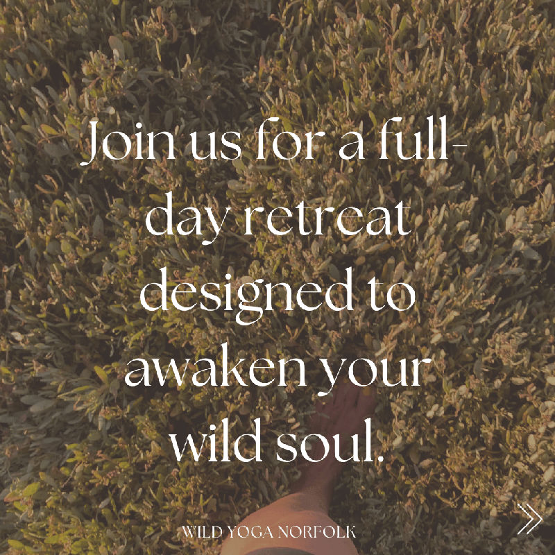 Tide & Wild - A Women's Day Retreat, The Wild Yoga Garden, The Orchard, Dalegate Market, Burnham Deepdale, Main Road, Norfolk, PE31 8FB | Step into the wild. Move with the tide. Reclaim your rhythm. Tide & Wild invites you to a day of soulful movement, wild water, and deep rest. | yoga, rewilding, wild swimming, forage, nature, sauna, outdoors, adventure, swim, walk, retreat, 