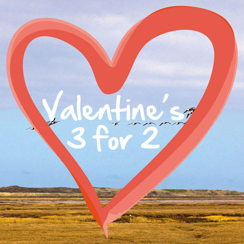 Valentine's 3 for 2 Self Catering Room Accommodation Offer, Deepdale Camping & Rooms, Deepdale Farm, Burnham Deepdale, Norfolk, PE31 8DD | Stay for any 3 nights including Valentine's night, and only pay for 2 - Enjoy some North Norfolk romance, with great value accommodation, delicious local food & drink, and the stunning countryside, coastline & huge skies. | valentines, offer, deepdale, norfolk, coast, romance, north, love