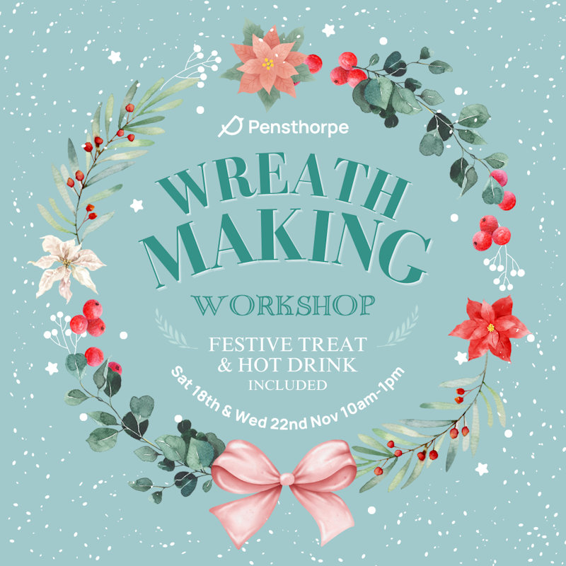 Wreath Making Workshop, Pensthorpe, Pensthrorpe Road, Fakenham, Norfolk, NR21 0LN | Come and get festive with us and make your own beautiful Christmas wreath to adorn your front door. Hot drink and a festive treat are included. | wreath, wreath making, wreath workshops, festive wreaths