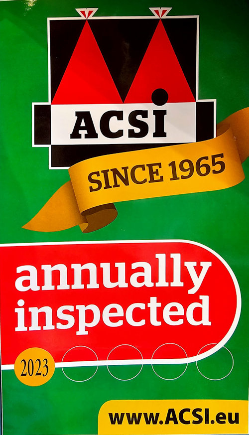 We have recently been inspected by ACSI and accepted into their guide