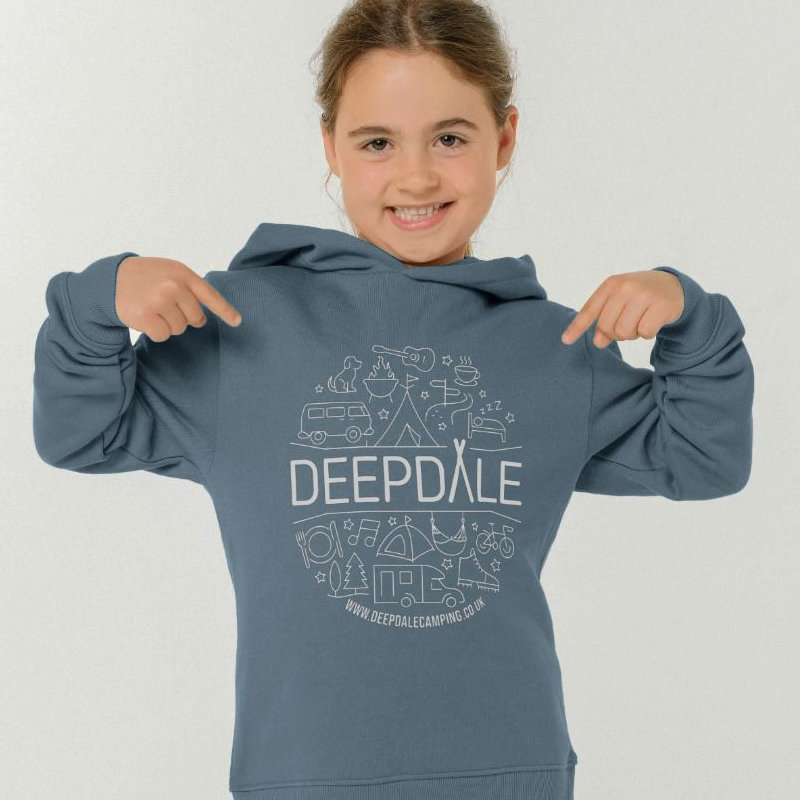 Deepdale Beer Glass Design - Kids Organic Cotton Pull Over Hoodie - This design appears on the Deepdale beer glasses many of you will have seen at our live music events. Looks great on a high quality Teemill hoodie!The Deepdale hoodies  t-shirts are created by Teemill, printed to order and made from organic cotton using renewable energy. Each item is designed to be sent back when worn out, and new products are made from the material that's recovered.