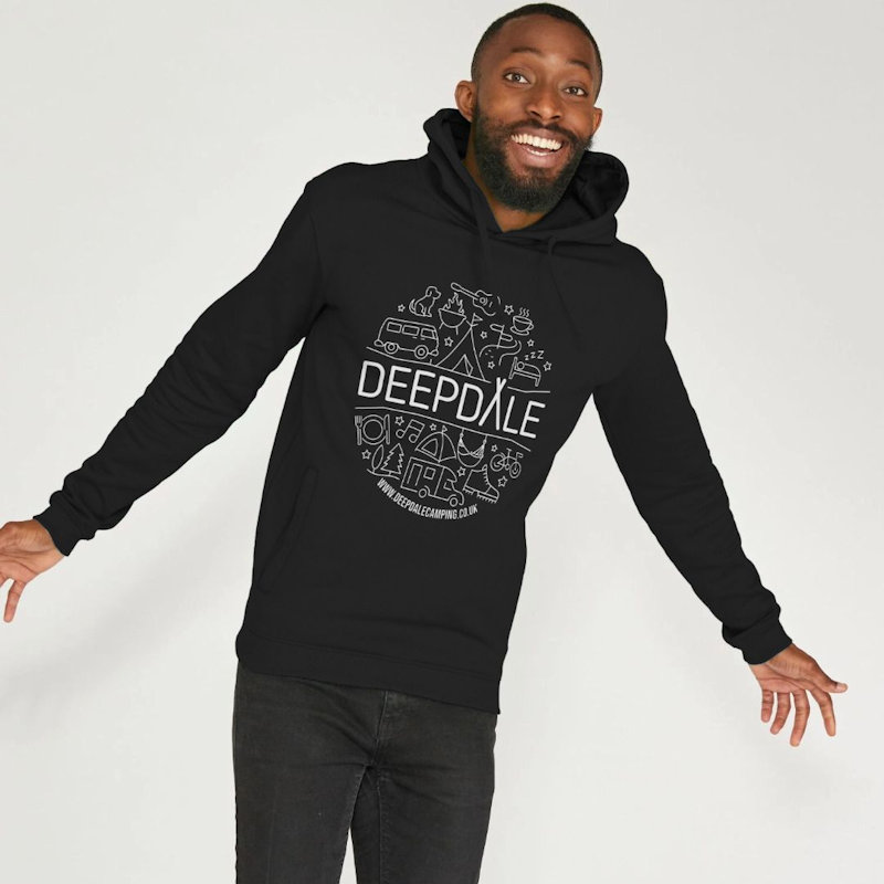 Deepdale Beer Glass Design - Mens Organic Cotton Pull Over Hoodie - This design appears on the Deepdale beer glasses many of you will have seen at our live music events. Looks great on a high quality Teemill hoodie!The Deepdale hoodies  t-shirts are created by Teemill, printed to order and made from organic cotton using renewable energy. Each item is designed to be sent back when worn out, and new products are made from the material that's recovered.