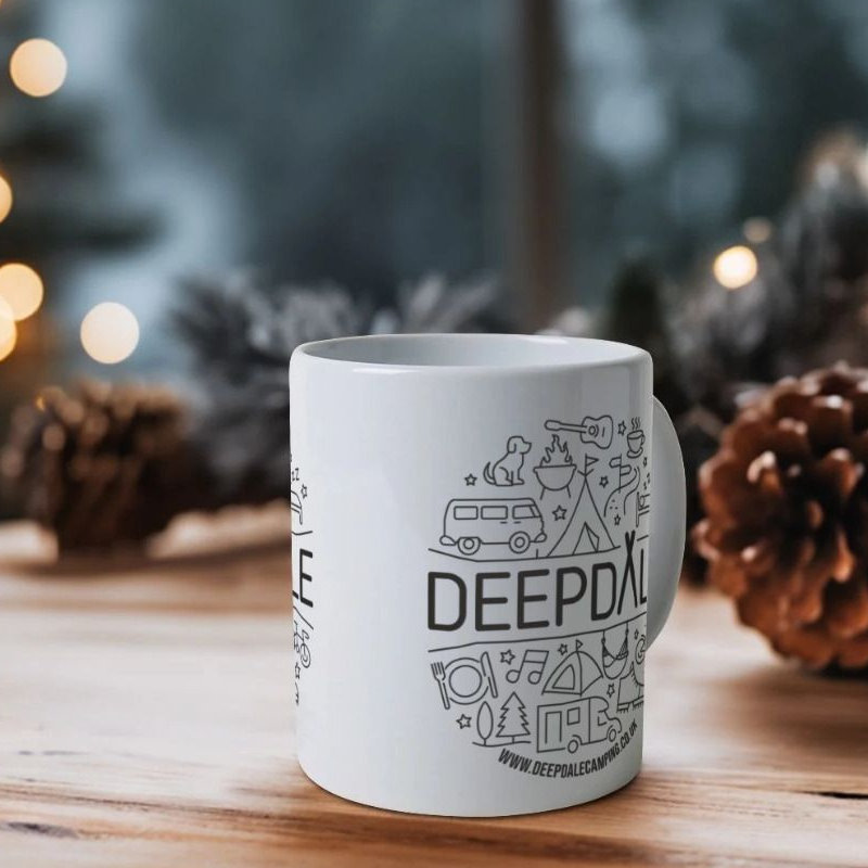 Deepdale Beer Glass Design - Mug - This design appears on the Deepdale beer glasses many of you will have seen at our live music events. Looks great on a high quality Teemill mug!