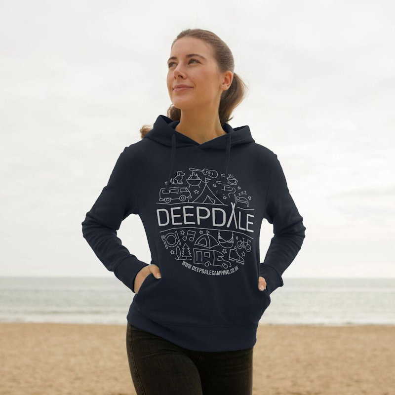 Deepdale Beer Glass Design - Womens Organic Cotton Pull Over Hoodie - This design appears on the Deepdale beer glasses many of you will have seen at our live music events. Looks great on a high quality Teemill hoodie!The Deepdale hoodies  t-shirts are created by Teemill, printed to order and made from organic cotton using renewable energy. Each item is designed to be sent back when worn out, and new products are made from the material that's recovered.