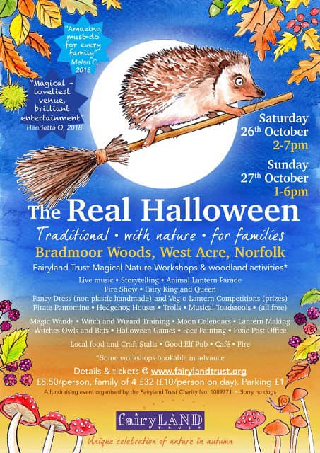 The Real Halloween, Bradmoor Woods,,  West Acre, Swaffham, Norfolk , PE32 1HU | The Real Halloween brings you a bumper collection of ways for children to connect with nature in the Autumn at this non-scary, family event. | Halloween, Family Events, Childrens Events