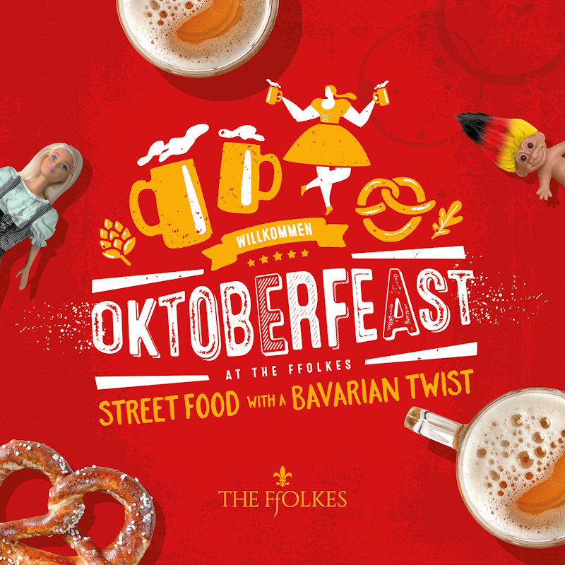 OktoberFEAST at Street Feast, The Ffolkes, Lynn Road, Hillington, Kings Lynn, Norfolk, PE31 6BJ | For two weekends in October, Street Feast at The Ffolkes is giving you OktoberFEAST! | food, foodie, bavarian food, music, live music, beer, food and drink, brass band, oompah band, burgers, tacos, loaded fries, bao buns, pretzels