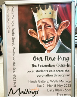 Our New King Coronation Exhibition, Wells maltings, Staithe street, Norfolk, NR23 1AU | Our new king portrait exhibition/competition | King portrait art competition