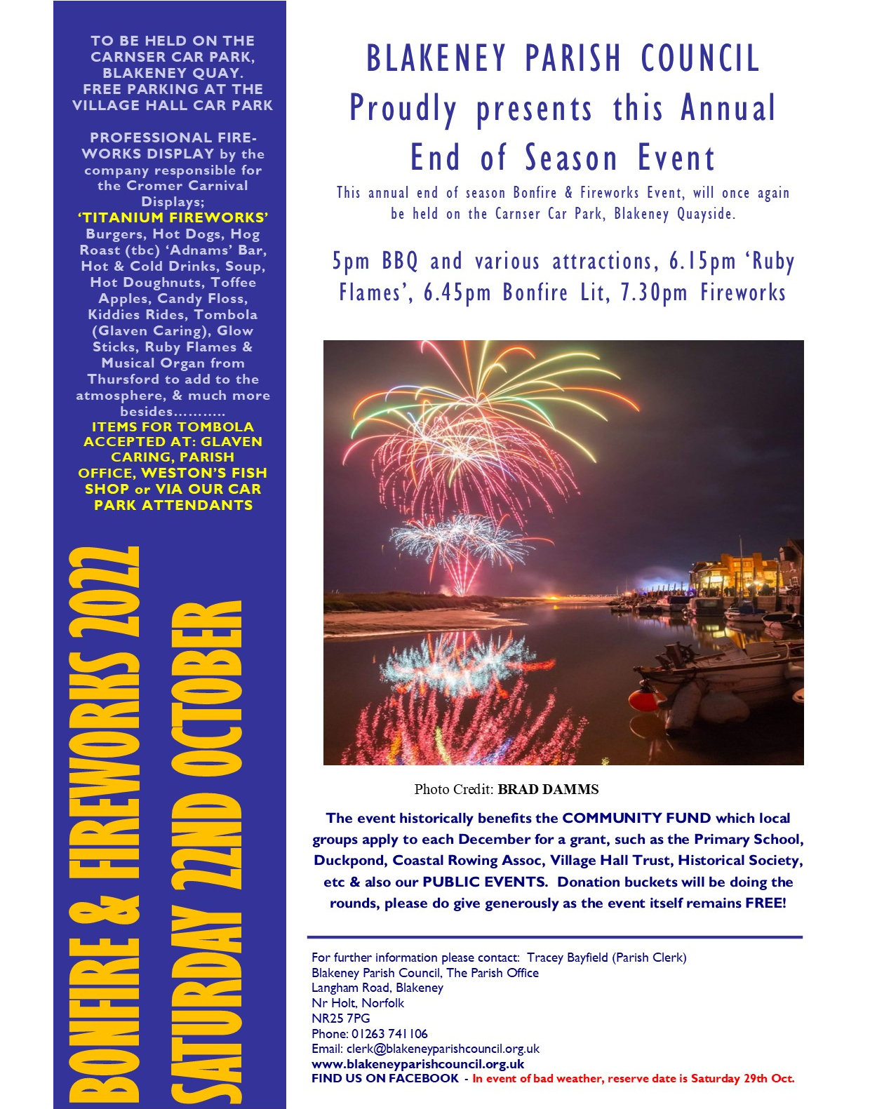 End of Season Bonfire & Fireworks Event, The Quay, Blakeney, Norfolk, NR25 7PG | Our annual end of season Bonfire & Fireworks event; a great fun filled family evening out on the North Norfolk Coast | family, free, blakeney, children, coast, fireworks, bonfire