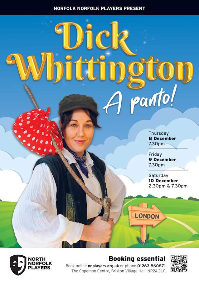 Dick Whittington - A Panto!, The Copeman Centre, Hall Street, Briston, Norfolk, NR24 2LG | Young Richie Whittington is down on his luck. His home of Briston is overrun with rodents, led by the dastardly King Rat, the girl he likes doesn't seem to notice him, and his mum is quite insistent that he needs to find a job. Cue a magical fairy, a case | Panto, pantomime, drama, Christmas, family fun