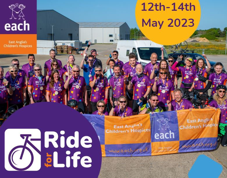 EACH - Ride for Life 2023, Johnston Logistics UK, Harling Road, Snetterton, Norfolk, NR16 2JU | 3 Counties, 3 Days, 1 Challenge! Join us for a cycle ride across the beautiful East Anglian countryside, with one and three day routes available. | Cycling