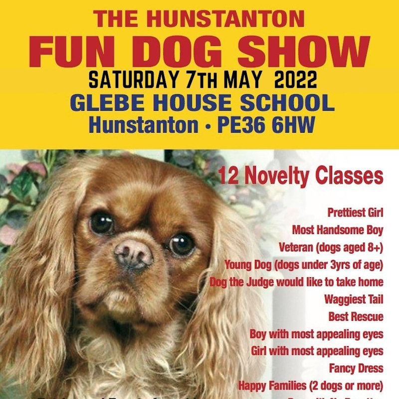 The Hunstanton Fun Dog Show, Glebe House School, Cromer Road, Norfolk, Hunstanton PE36 6DQ | Fun Dog Show - Come along and enjoy the best day out for dogs on the Norfolk coast. There are 12 fun classes to enter with rosettes up to 10th place in each class  with Best in Show and Reserve BIS Trophies. | dog show, outdoor events