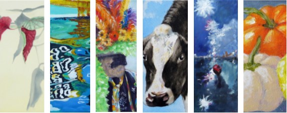 The Other Stuff! by Barbara King, Ringstead Village Hall, High Street, Ringstead, Norfolk, PE36 5JU | An exhibition of paintings by Barbara King | cows, sheep, pigs, fireworks, plants, hedgerows, shadows, reflections, folk, dance, morris, boats, vegetables, fruit, flowers,