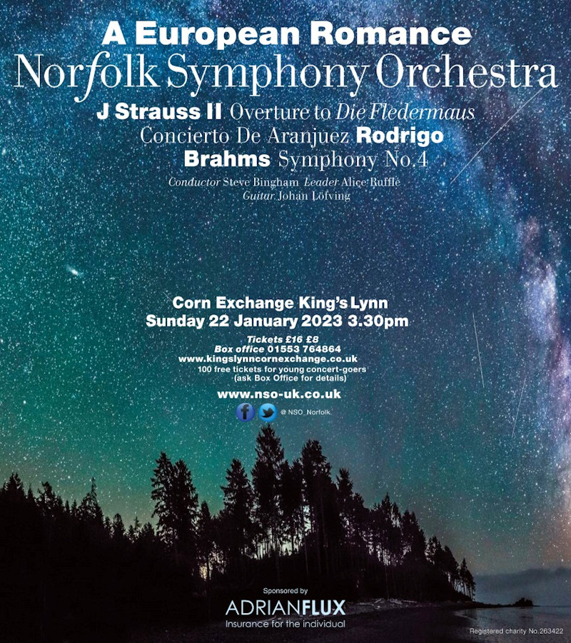 NSO Concert - A European Romance, Alive Corn Exchange Theatre and Cinema, Tuesday Market Pl, King's Lynn, Norfolk, PE30 1JW | We continue our Travels with Friends season with a focus on Europe. | music