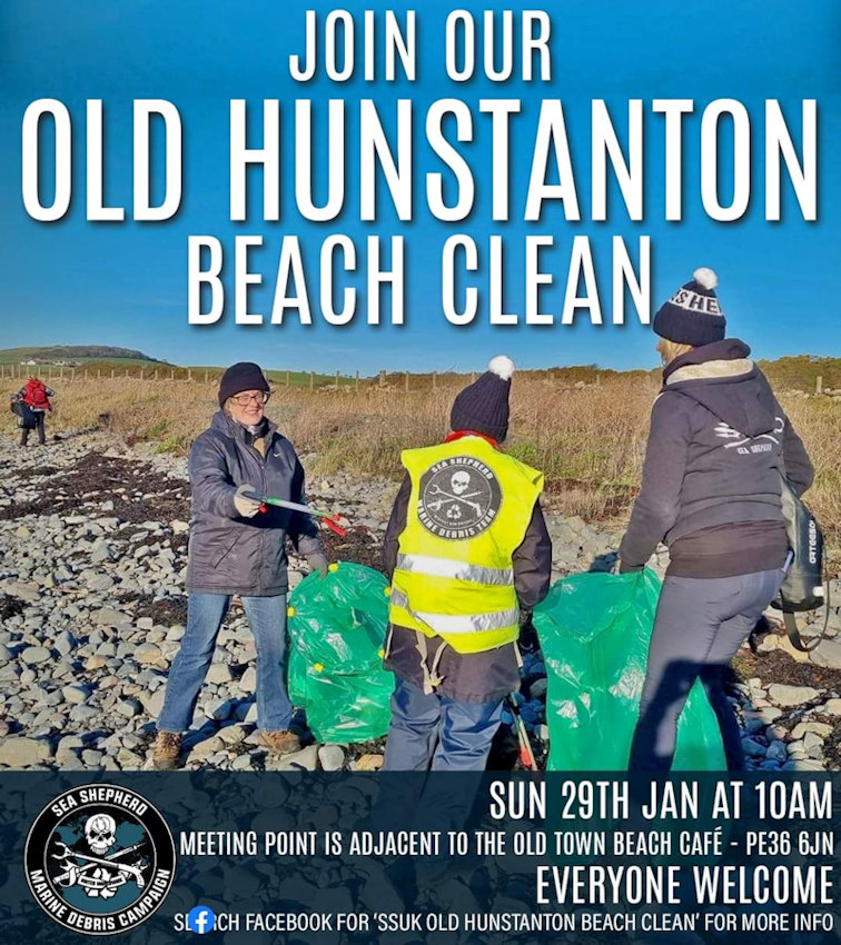 Old Hunstanton Beach Clean- Sea Shepherd UK, Old Hunstanton, near the Old Town Beach Caf, 50, Sea Lane, Hunstanton, PE36 6JN | Meet up adjacent to the Old Town Beach Caf. Get some sea air, and join in with a litter pick | Marine Debris Campaign