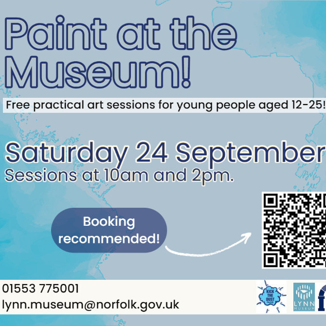 Paint at the Museum!, Lynn Museum, Market Street, King's Lynn, Norfolk, PE30 1NL | Join our painting workshop at Lynn Museum with Norfolk artist Mary Blue on Saturday 24th September organised by Kick the Dust, for ages 12-25. | Workshop, Painting, Paint, Art, Artist, JMW Turner, Walton Bridges, Youth, Young People
