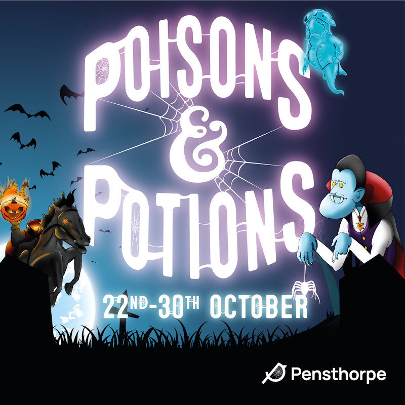 Poisons and Potions, Pensthorpe, Fakenham, Norfolk, NR21 0LN | Join us for a fang-tastic Halloween this October half term with two trails offering a ghoulish abundance of fun; pumpkin decorating, Halloween themed craft activities and much more. | Halloween